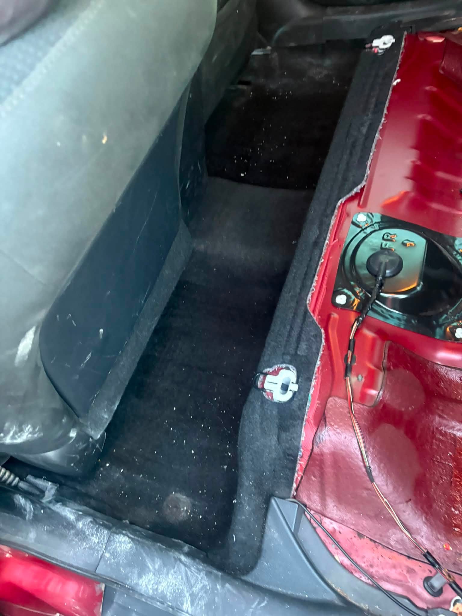 Vehicle interior before deep cleaning